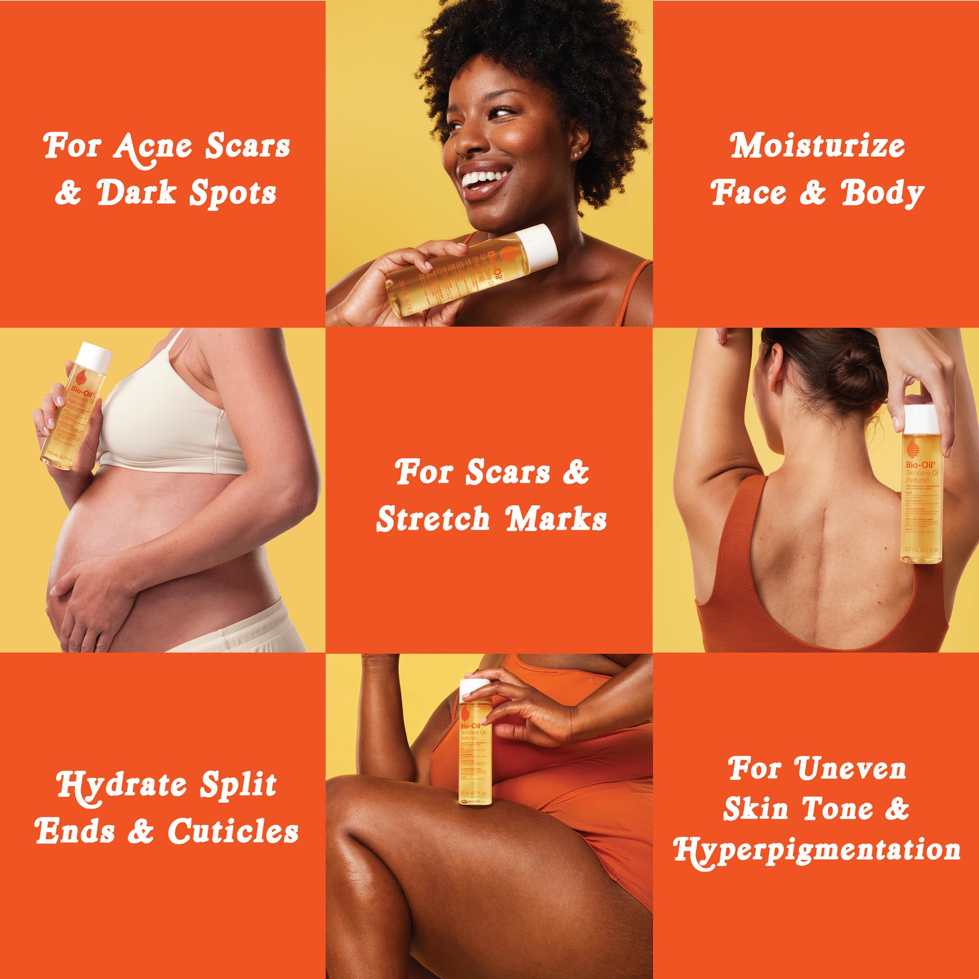 Bio-Oil Fragrance-Free Body Oil Serum for Scars & Stretch Marks, 6.7 fl oz | Dry Skin Moisturizer, Rosehip & Chamomile Oils, Scar Treatment, Stretch Mark Oil, Sensitive Skin Safe, Face and Body