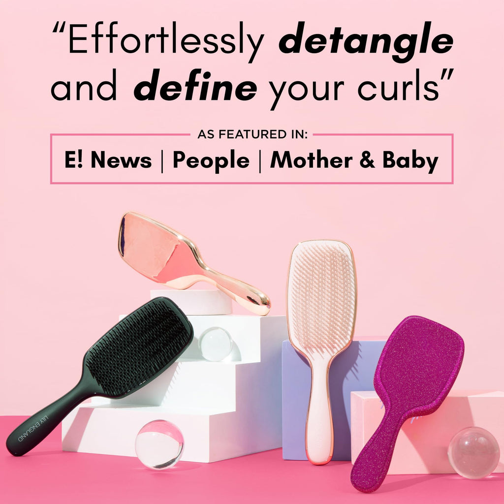 Lily England Detangler Hair Brush for Women for Curly Wet & Dry Hair, Rose