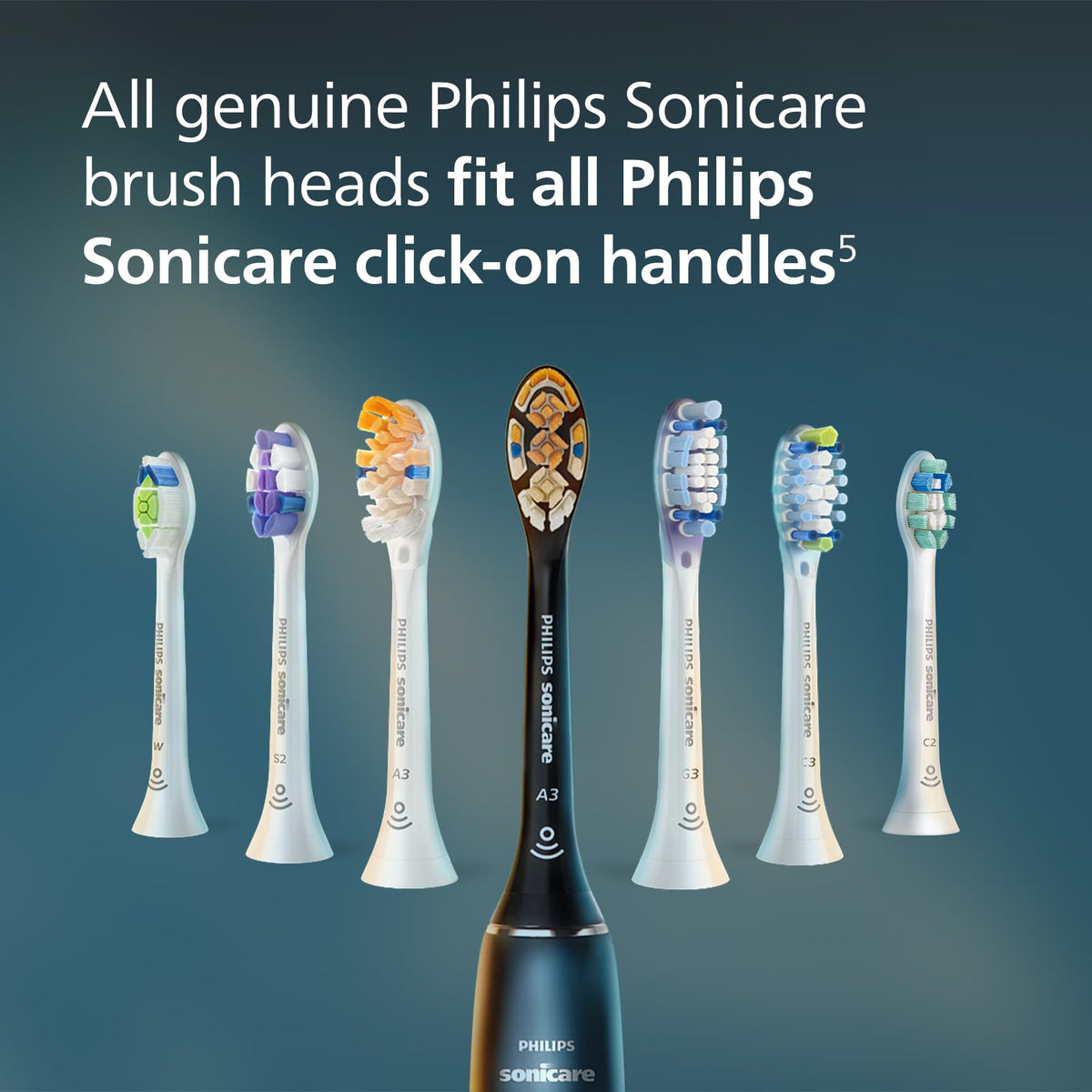 Philips Sonicare Replacement Brush Heads, 6-Pack, 18 Month Supply, White
