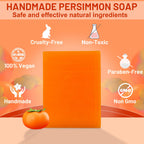2 PCS Persimmon Soap Bar for Old People Smell, Deodorizing Bar Soap
