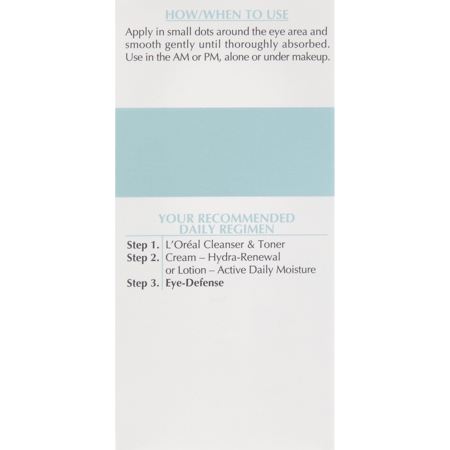 Buy now L'Oreal Paris Dermo-Expertise Eye Defense Eye Cream with Caffeine and Hyaluronic Acid 0.5 oz at indiglob india