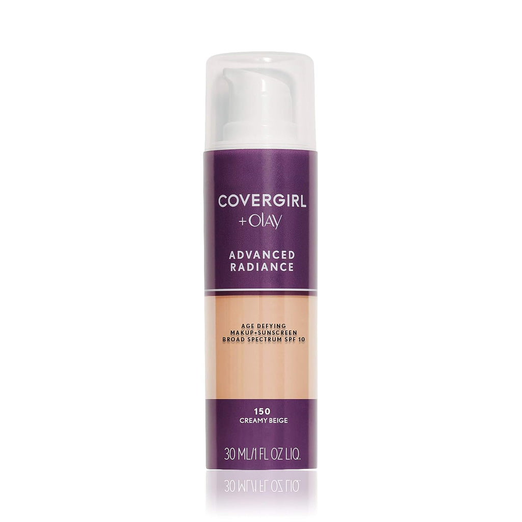 Buy now COVERGIRL Advanced Radiance Age Defying Foundation Makeup Creamy Beige, 1 oz at indiglob india