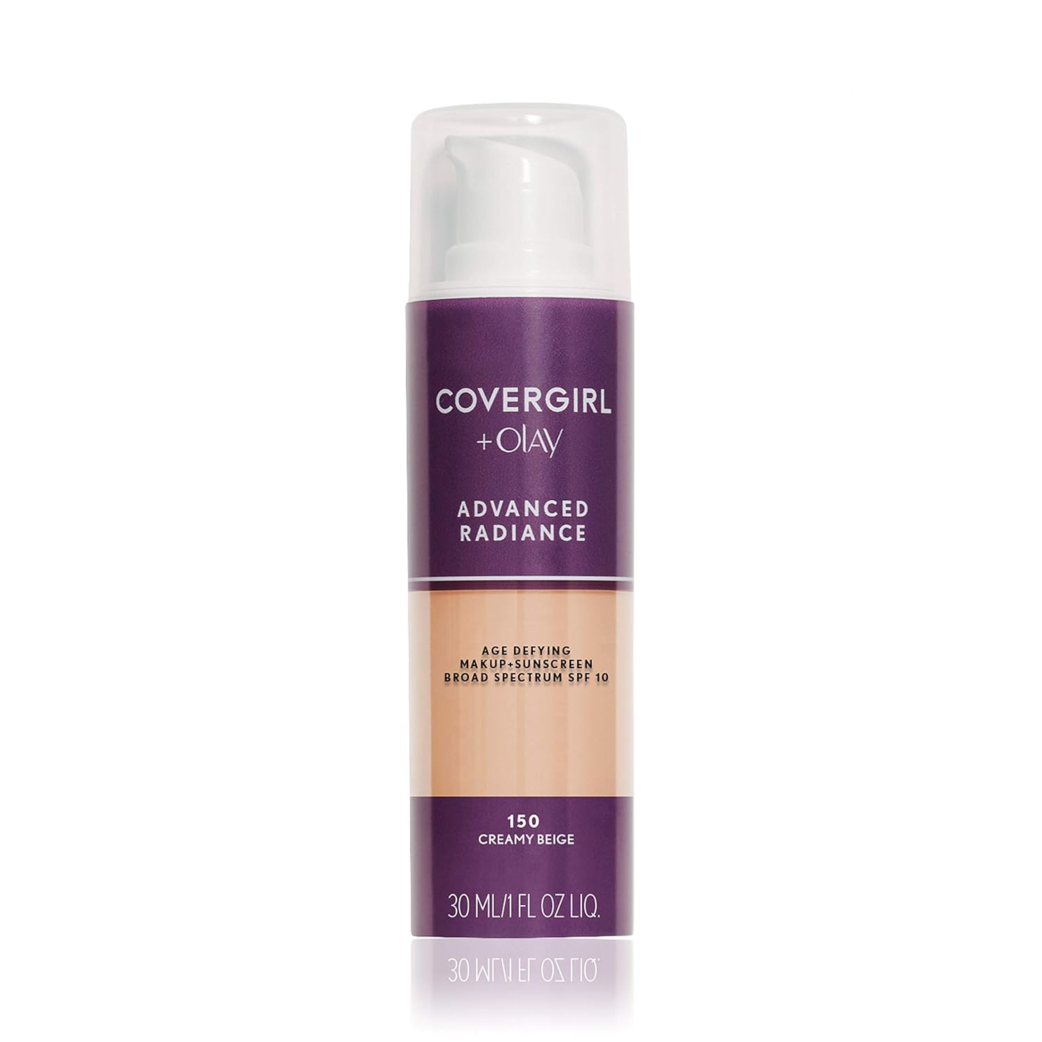 Buy now COVERGIRL Advanced Radiance Age Defying Foundation Makeup Creamy Beige, 1 oz at indiglob india