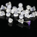 Silicone Earring Backs, 200 Pieces Clear Hypoallergenic Stoppers for Stud, Post, Hoop, Fishhook Earrings