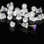 Silicone Earring Backs, 200 Pieces Clear Hypoallergenic Stoppers for Stud, Post, Hoop, Fishhook Earrings