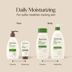 Aveeno Daily Moisturizing Face Lotion, Fragrance-Free, 5 oz | Soothing Prebiotic Oat, Lightweight Non-Greasy Facial Moisturizer, Normal to Dry, Sensitive Skin, 24-Hour Moisture
