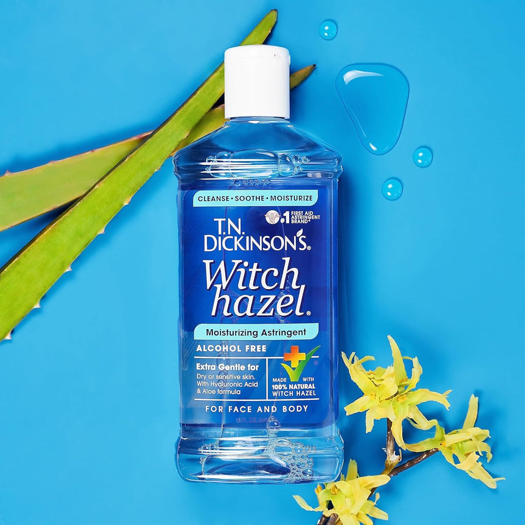 T.N. Dickinson's Witch Hazel Moisturizing Astringent | Alcohol Free | 16 Oz | 100% Natural Witch Hazel Calms, Nourishes & Hydrates Skin; for Face & Body