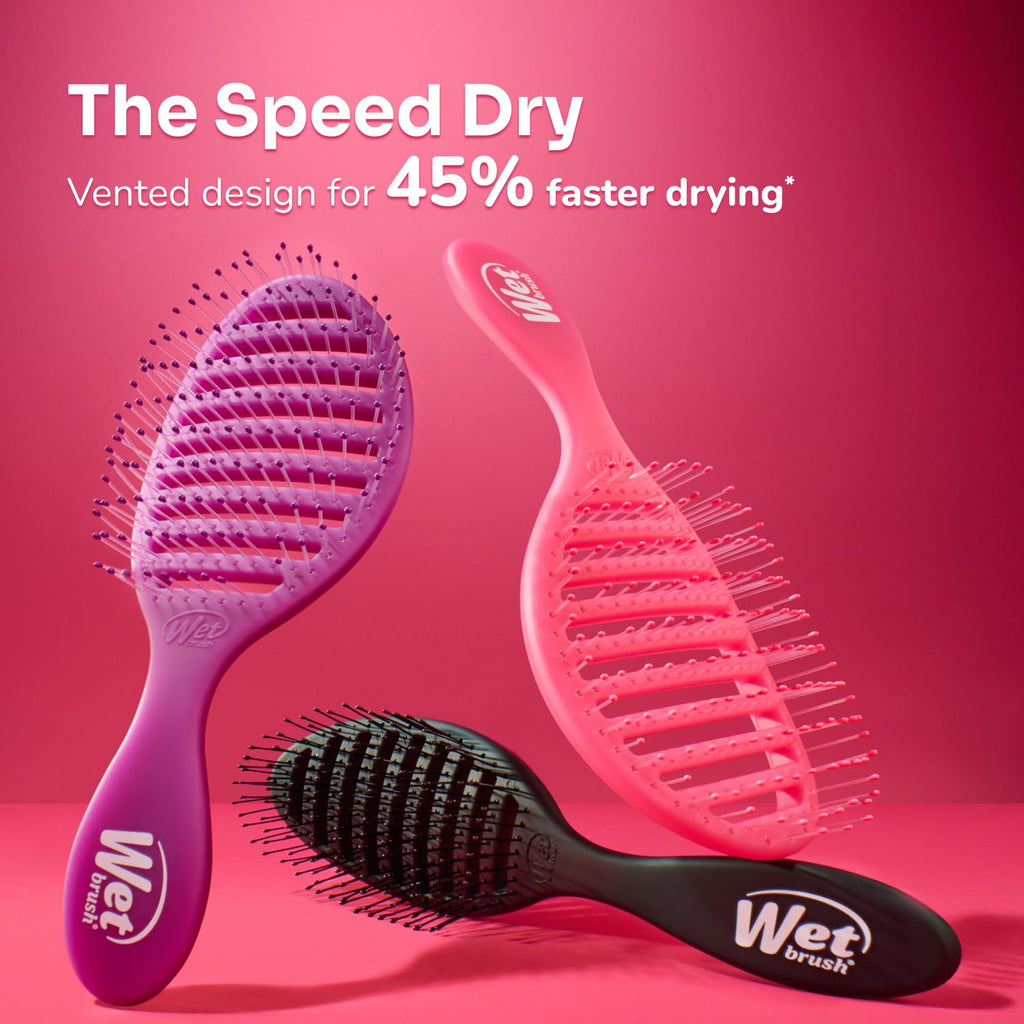 Buy now Wet Brush Speed Dry Hair Brush - Stripes (Color Wash) - Vented Design and Ultra Soft HeatFlex Bristles Are Blow Dry Safe With Ergonomic Handle Manages Tangle and Uncontrollable Hair - Pain-Free at indiglob india