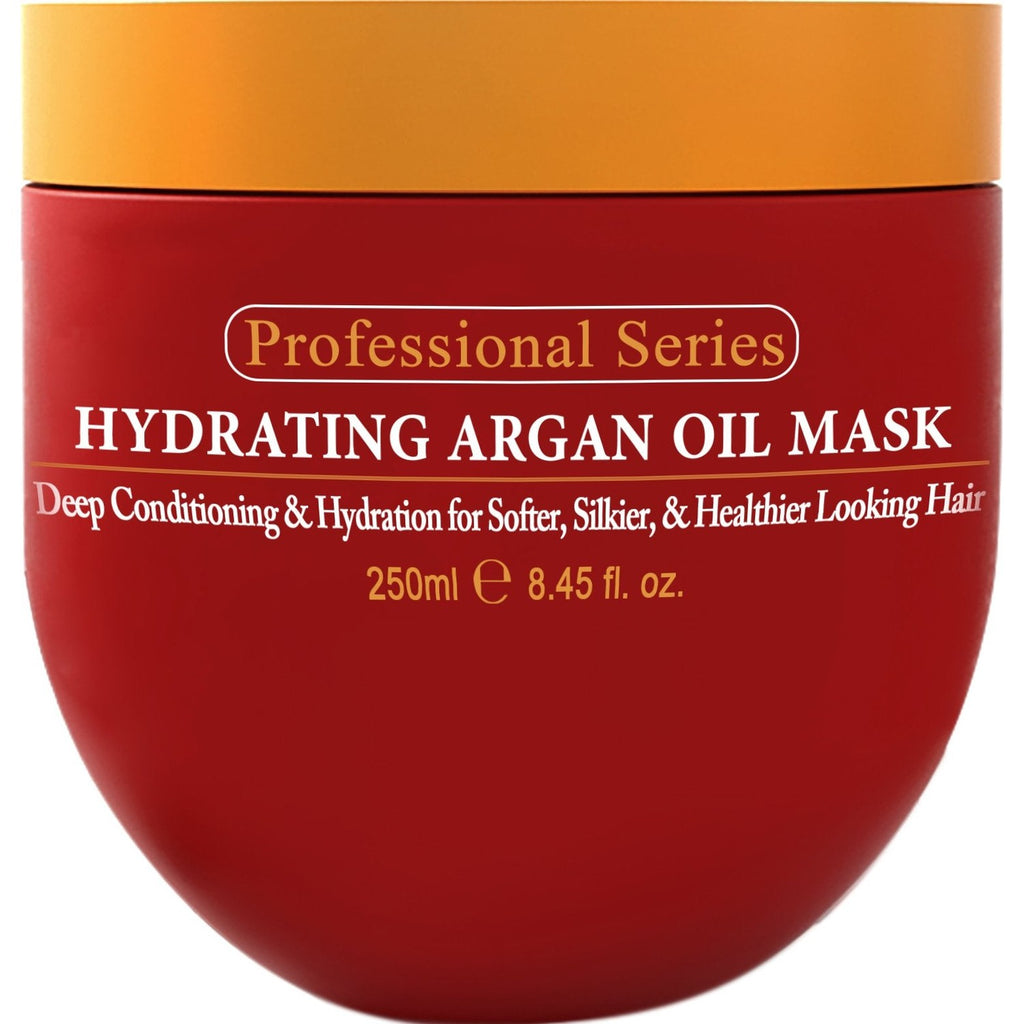 Arvazallia Hydrating Argan Oil Hair Mask & Deep Conditioner For Dry Hair | Repairs, Moisturizes, Detangles Damaged or Dry hair Leaving it Soft, Silky, and Easier to Manage. Sulfate Free 8.45oz Jar
