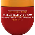 Arvazallia Hydrating Argan Oil Hair Mask & Deep Conditioner For Dry Hair | Repairs, Moisturizes, Detangles Damaged or Dry hair Leaving it Soft, Silky, and Easier to Manage. Sulfate Free 8.45oz Jar