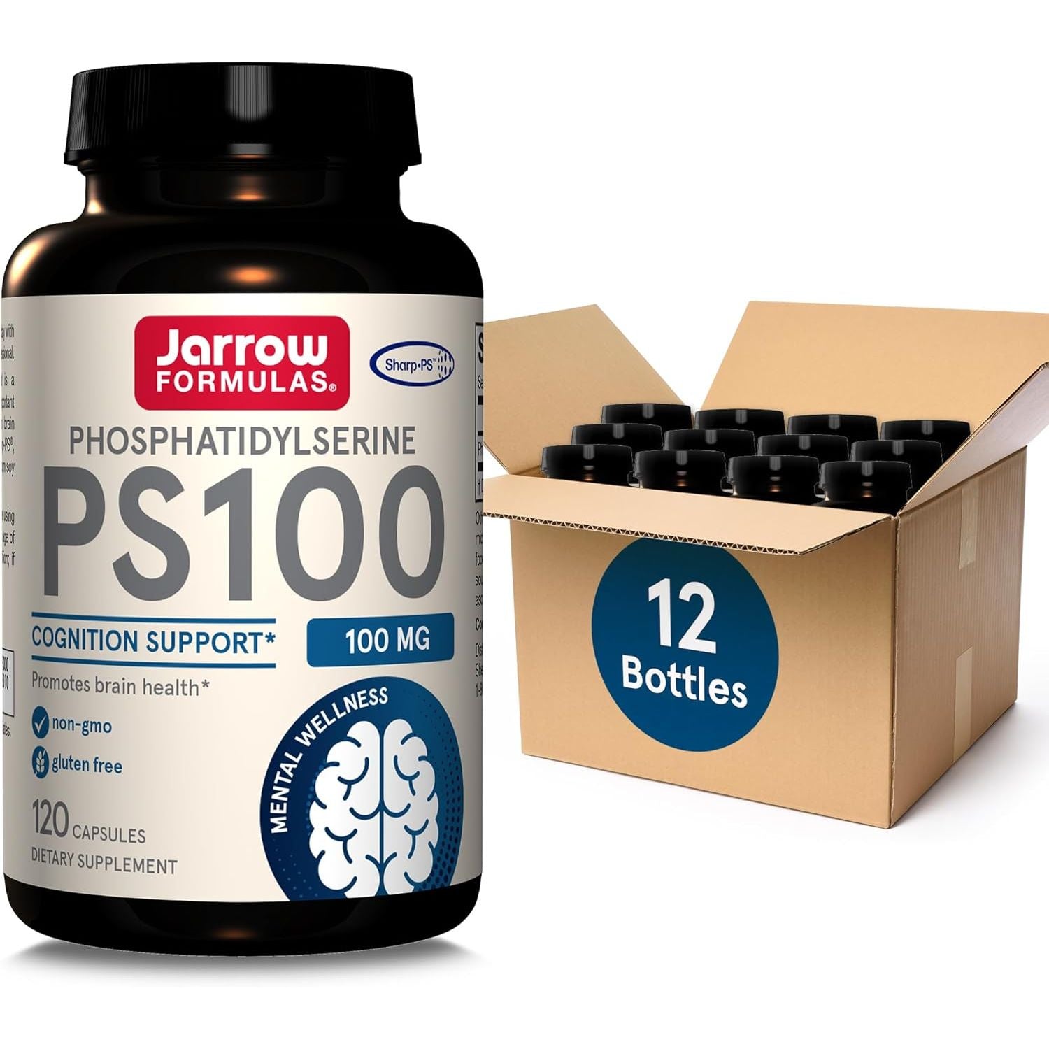 Buy now Jarrow FormulasÂ® PS100 Phosphatidylserine, 100 mg, Dietary Supplement for Brain Health and Cognition Support, 120 Capsules, Up to a 120 Day Supply 120 Servings (Pack of 12) at indiglob india
