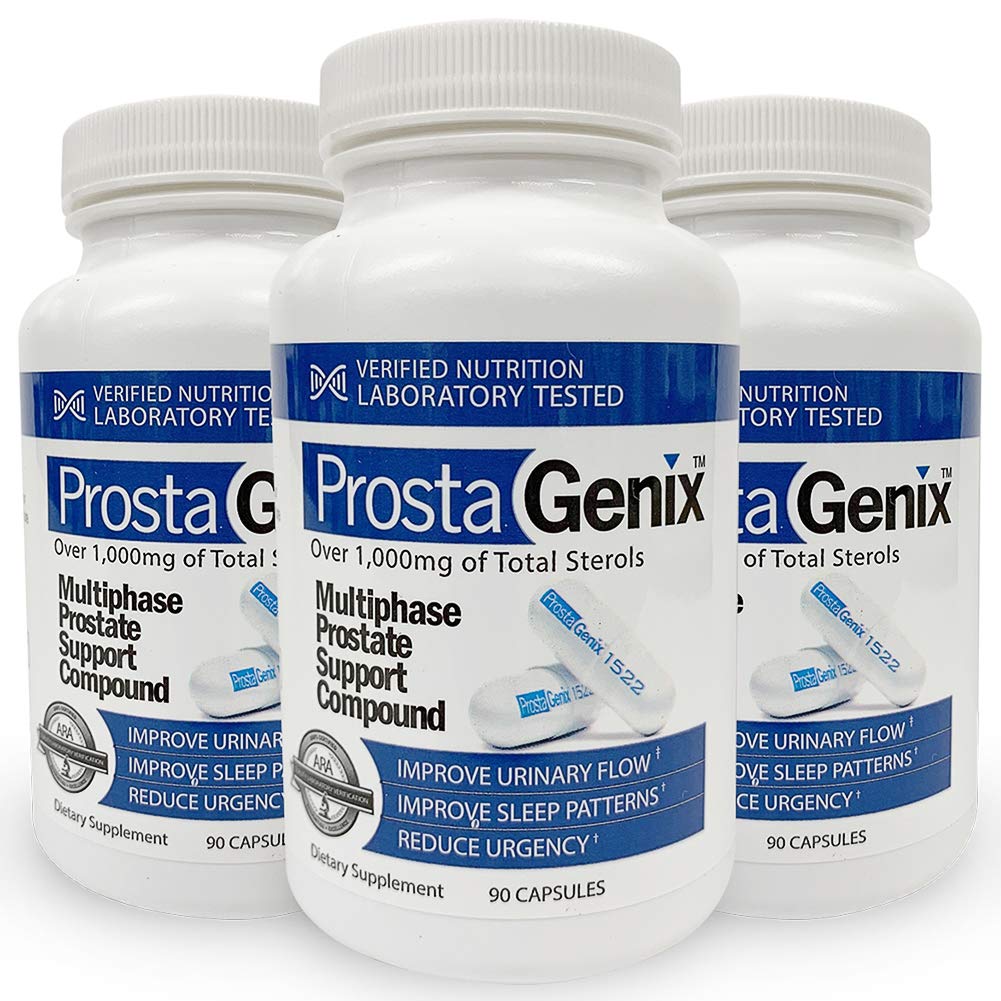 ProstaGenix Multiphase Prostate Supplement Capsule - 3 Bottles - Over 1 Million Sold - End Nighttime Bathroom Trips, Urgency, Frequent Urination.