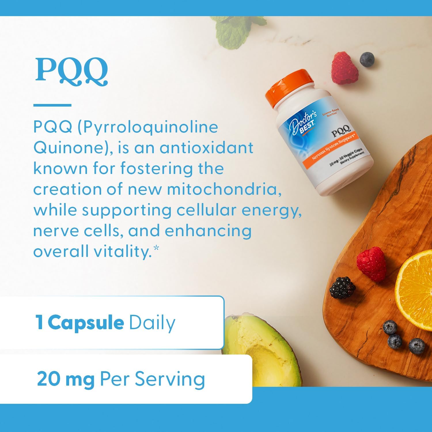 Buy now Doctors Best PQQ with BioPQQ, Nervous System Support, Non-GMO, Gluten Free, Soy Free, Vegan 30 Veggie Caps at indiglob india