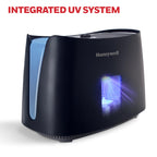 Buy now Honeywell Cool Moisture Humidifier For Bedroom, Medium Rooms, 1.1 Gallon, Invisible Moisture Humidifier for Baby, Kids, Quiet, Easy to Clean, UV Technology, Black, HCM350B at indiglob india
