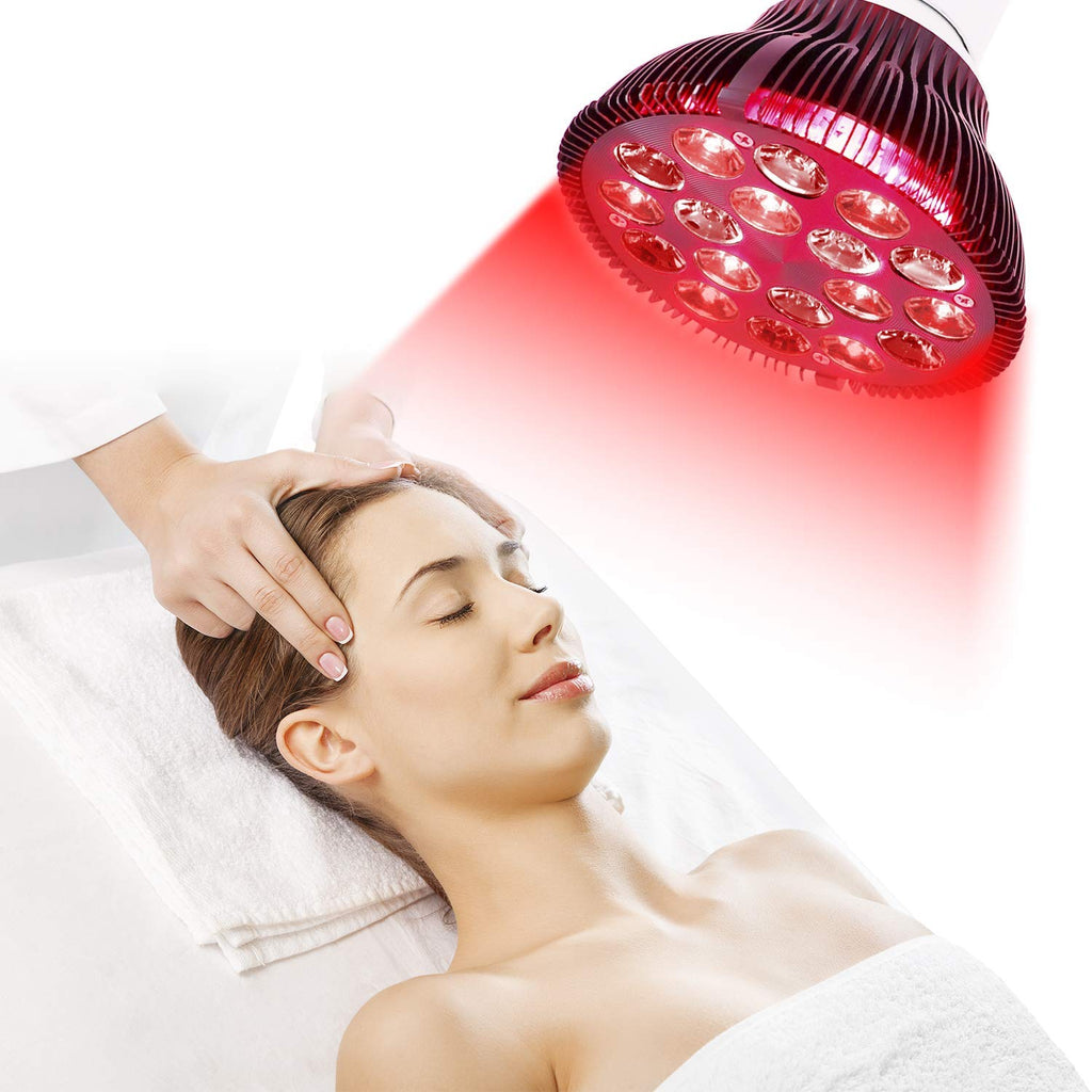 Buy now Red Light Therapy Lamp, Facial Light Therapy 660nm & 850nm 18 LEDs Near Infrared Light Therapy Device for Face, Skin Health and Pain Relief at indiglob india