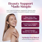 Purity Products MyBiotin ProClinical - Biotin - Thicker Hair in 3 Weeks | Fights Wrinkles, MB40X Patented Biotin Vitamin B7 Matrix w/Astaxanthin - 40X More Soluble vs Ordinary Biotin, 90 Veg Capsules