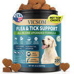 Flea and Tick Prevention for Dogs Chewable, 200 Soft Treats Beef Flavor