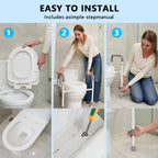 Toilet Seat Risers for Seniors with Handles, 3.5-inch Rise