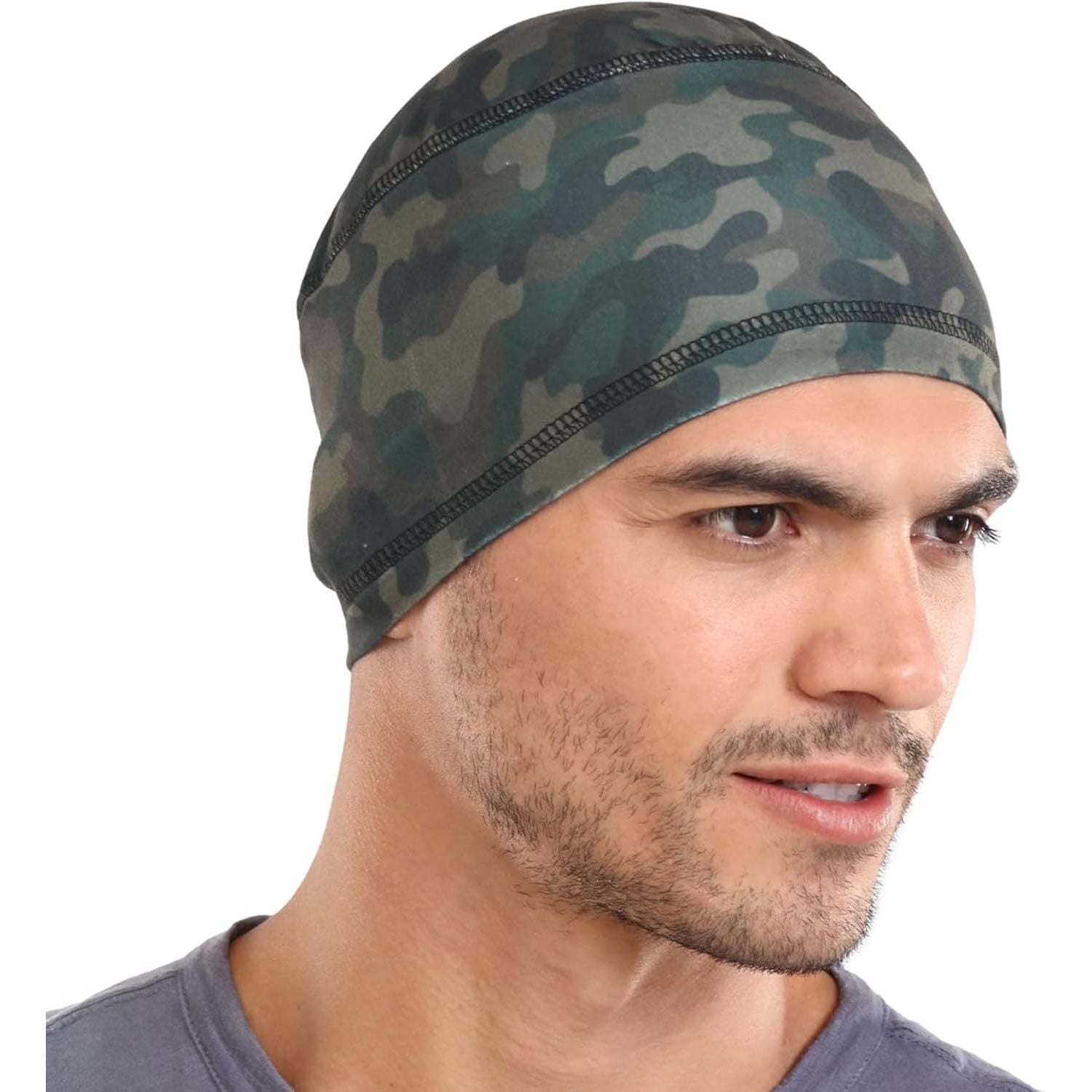 Buy now Cooling Skull Cap for Men - Hard Hat Liner, Cycling Cap, Head Caps for Men, Helmet Liner for Motorcycle One Size Military Camo at indiglob india