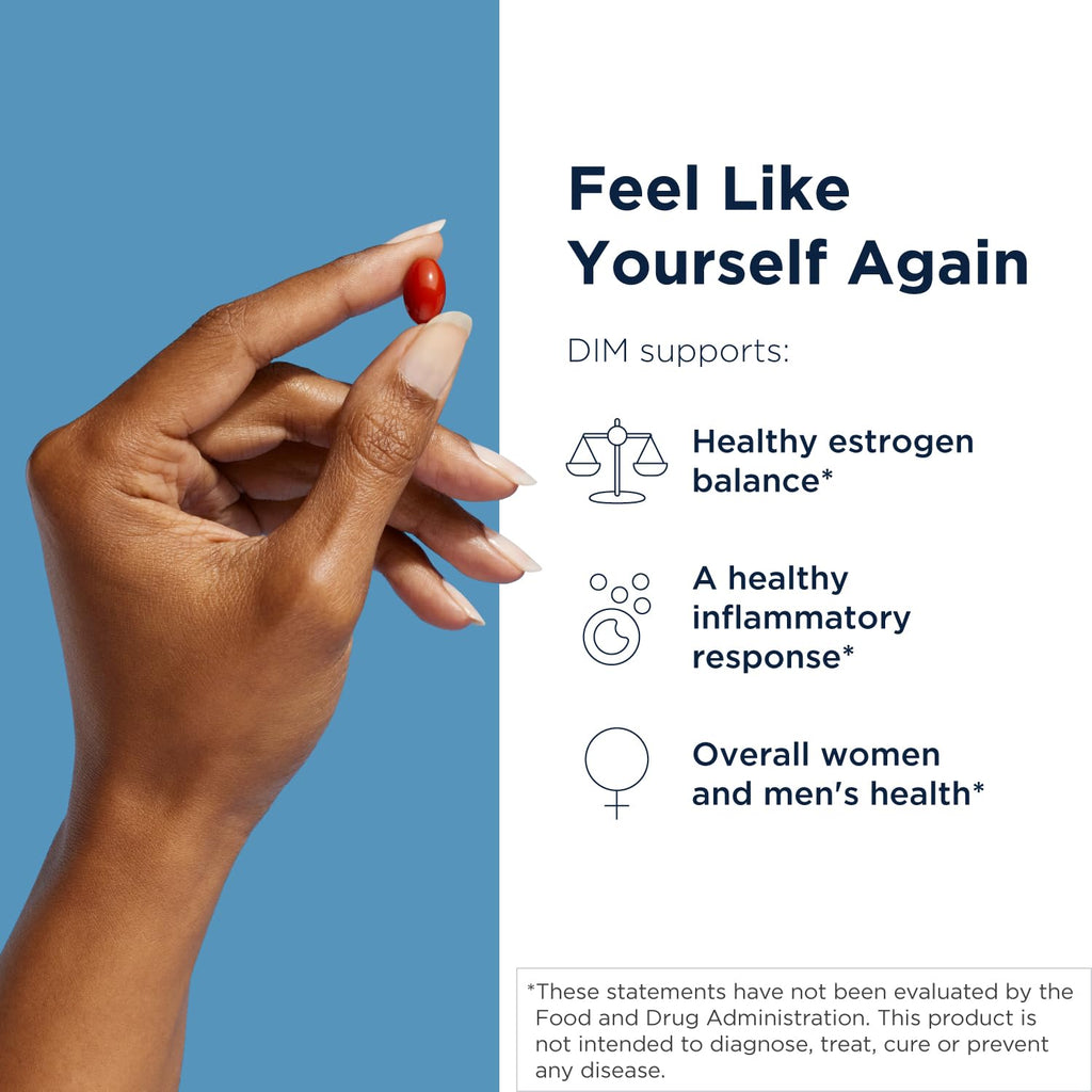 Designs for Health DIM-Evail - 100mg Diindolylmethane Supplement - Enhanced Absorption Technology DIM Supplement - May Support Healthy Estrogen Metabolism - Gluten Free + Non-GMO (60 Softgels)