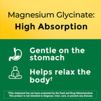 Nature Made Magnesium Glycinate 300 mg per 3 Capsules, 90 Capsules | High Absorption Magnesium Supplement for Muscle, Heart and Bone Support, Magnesium Bisglycinate Capsules, 30 Day Supply