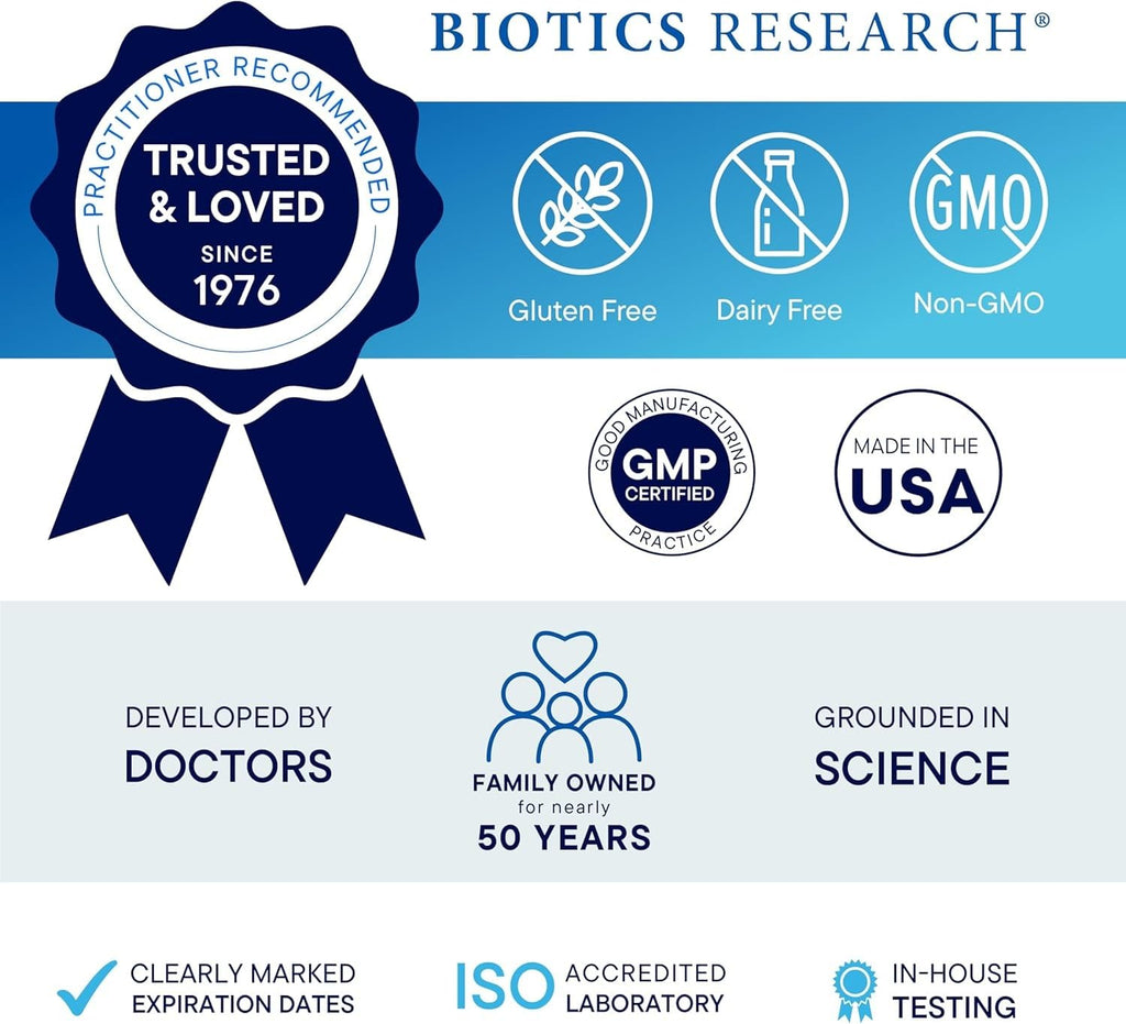 BIOTICS RESEARCH Dysbiocide Synergistic Botanical Blend Gut Health 120 Caps
