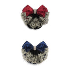 Buy now Lady Bow Hair Bun Net Snood Crochet Net Bun Hair Cover Hair Accessories Bowknot Decor Barrette Hair Clip Lace Flower Hair Accessories (Black) at indiglob india