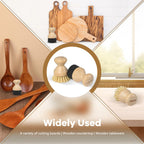 DEBETOOL Cutting Board Oil Applicator & Sisal Scrub Brush Set