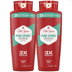 Old Spice Refreshing Body Wash for Men, High Endurance, 3X Defense, 24/7 Shower Fresh with Long Lasting Scent, Pure Sport Scent, 24 oz (Pack of 2)