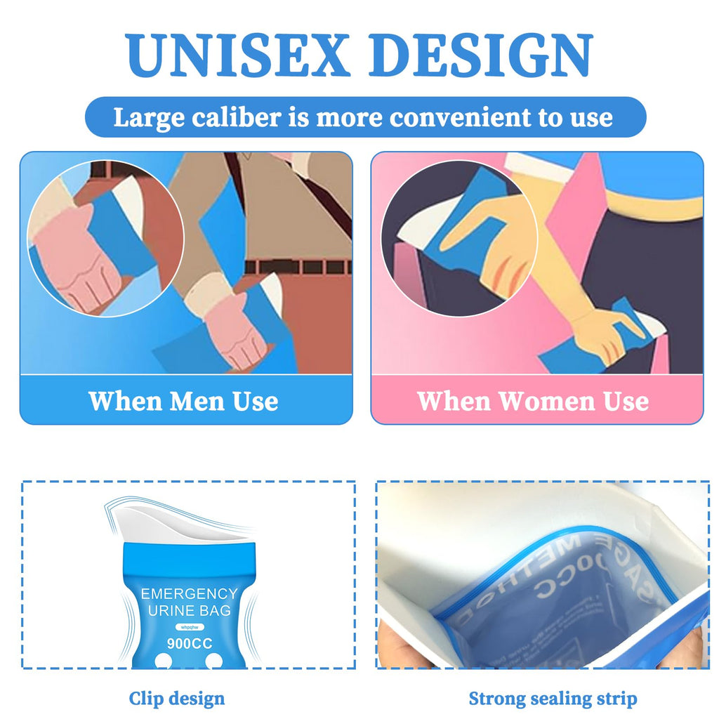12PCS Disposable Urine Bags,Leakproof Emergency Pee Bag for Travel