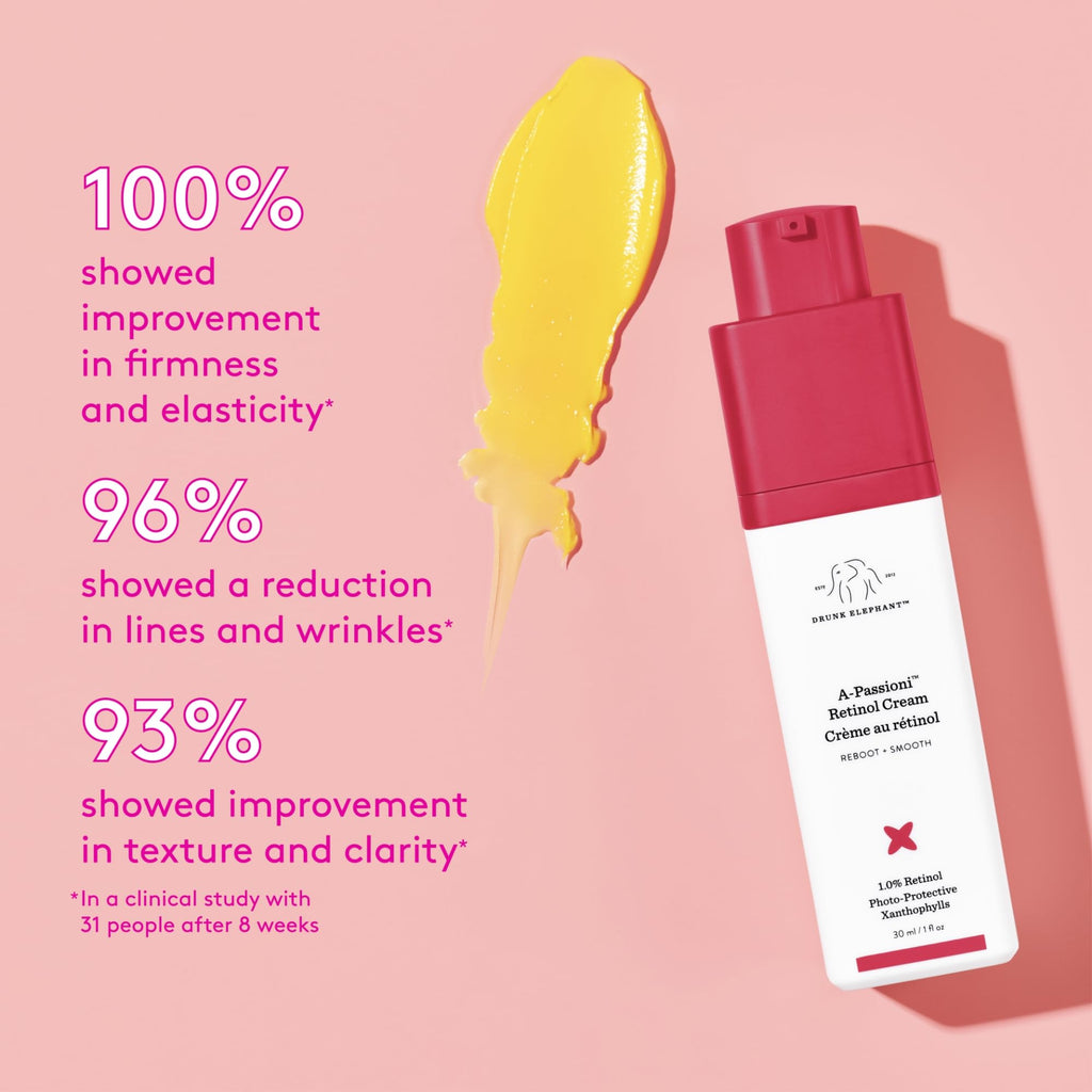 Buy now Drunk Elephant A-Passioni Retinol Cream - 30 ml/1 fl oz - 1% Retinol Serum - Clean Clinical Skincare - Cruelty-Free - Dermatologist-Tested - Free of Essential Oils, Silicones, and Fragrance at indiglob india