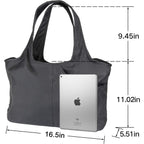Buy now ZOOEASS Women Fashion Large Tote Shoulder Handbag Waterproof Tote Bag Multi-function Nylon Travel Shoulder(Grey) at indiglob india