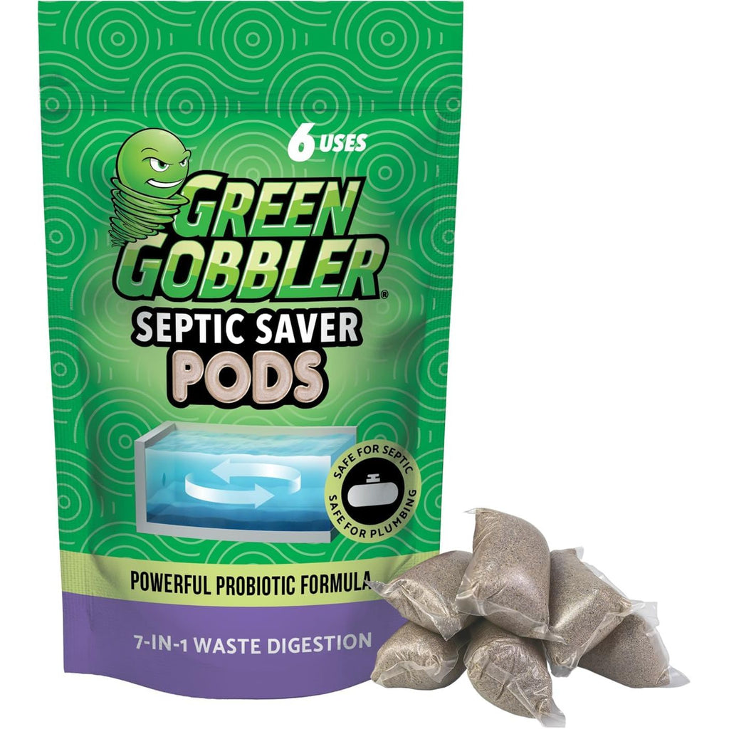 Buy now Green Gobbler Septic Tank Enzyme Treatment Packets, 6 Month Supply - Powerful & Natural Bacteria to Prevent Costly Septic Issues, Back-Ups at indiglob india