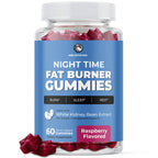 Night Time Fat Burner Gummies, Sleep Support and Weight Loss Supplement | Slimming Hunger Suppressant & Metabolism Booster, Shred Belly Fat While You Sleep, 60 Nighttime Diet Gummies for Women & Men