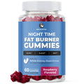 Night Time Fat Burner Gummies, Sleep Support and Weight Loss Supplement | Slimming Hunger Suppressant & Metabolism Booster, Shred Belly Fat While You Sleep, 60 Nighttime Diet Gummies for Women & Men