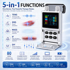 TENS EMS Unit Muscle Stimulator for Pain Relief,5-in-1 & 80 Modes 4 Channel 30 Intensity Electronic Pulse Massager,Large Color LCD Display with 16 Electrode Pads for Shoulder,Neck,Back,Sciatica