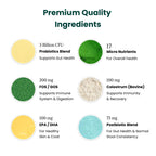 Dog Probiotics and Multivitamin Chews for Digestive Health, Immune Support, Gut Health, Allergy Support, Dog Vitamins, with Vitamin C, Omega 3, Colostrum, 60 Soft Chews per Jar