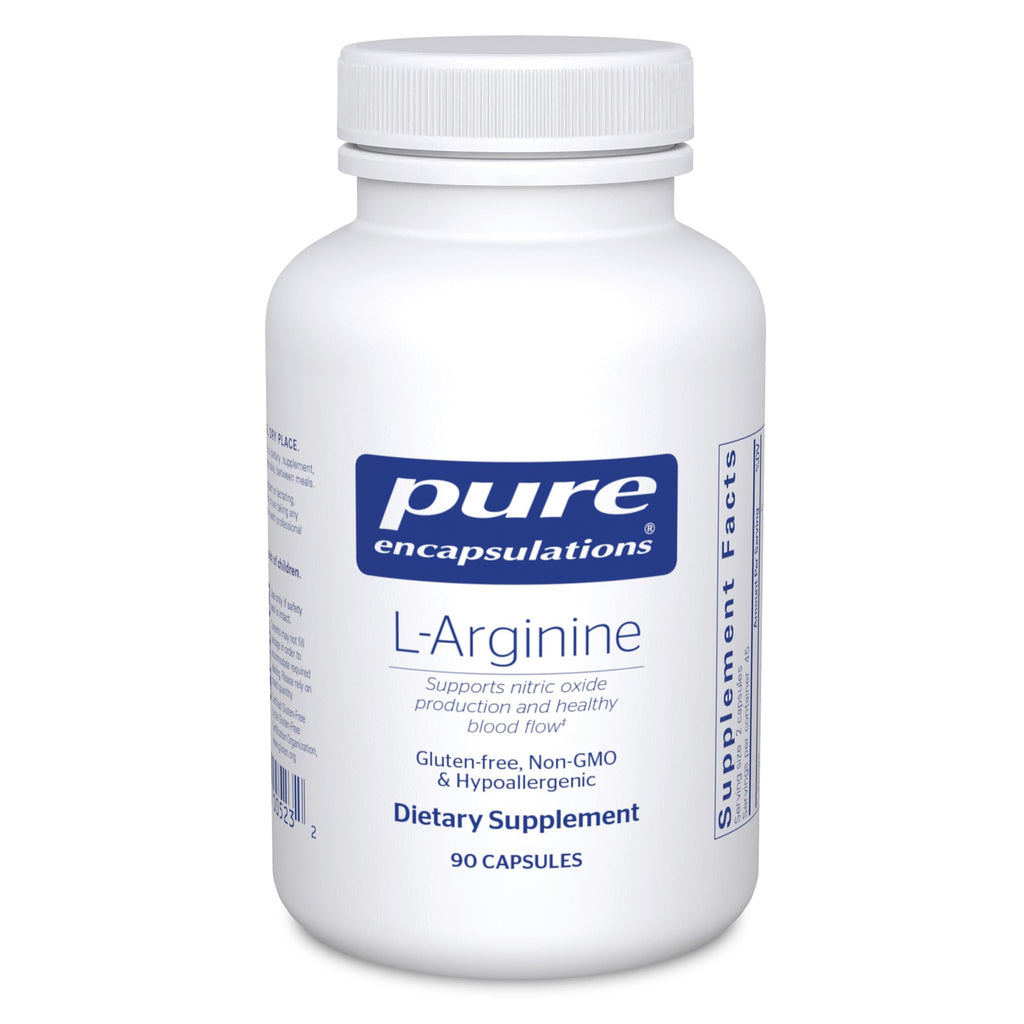 Pure Encapsulations L-Arginine, 180 Capsules | 1,400 mg, Support Nitric Oxide Production, Heart Health and Blood Flow*, Gluten-Free and Non-GMO