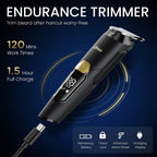 Ufree 3-in-1 Beard Trimmer for Men, IPX6 Waterproof Electric Razor | Gifts for men, Beard, Nose, Hair, Stainless Steel Blades, USB-C Charge, 120-Min Usage, 8000 RPM, Wet and Dry, Travel Lock