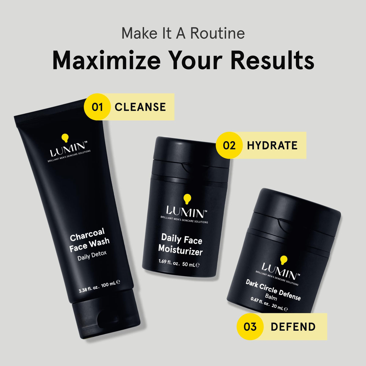 Lumin Dark Circle Defense Balm for Men | Eye Cream with Caffeine 20ml