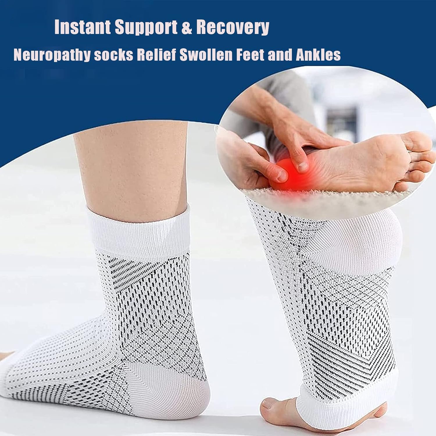 Buy now Neuropathy Socks for Women and Men,Soothe Relief Compression Socks, Ankle Brace for Plantar Fasciitis Sleeve Soothe at indiglob india