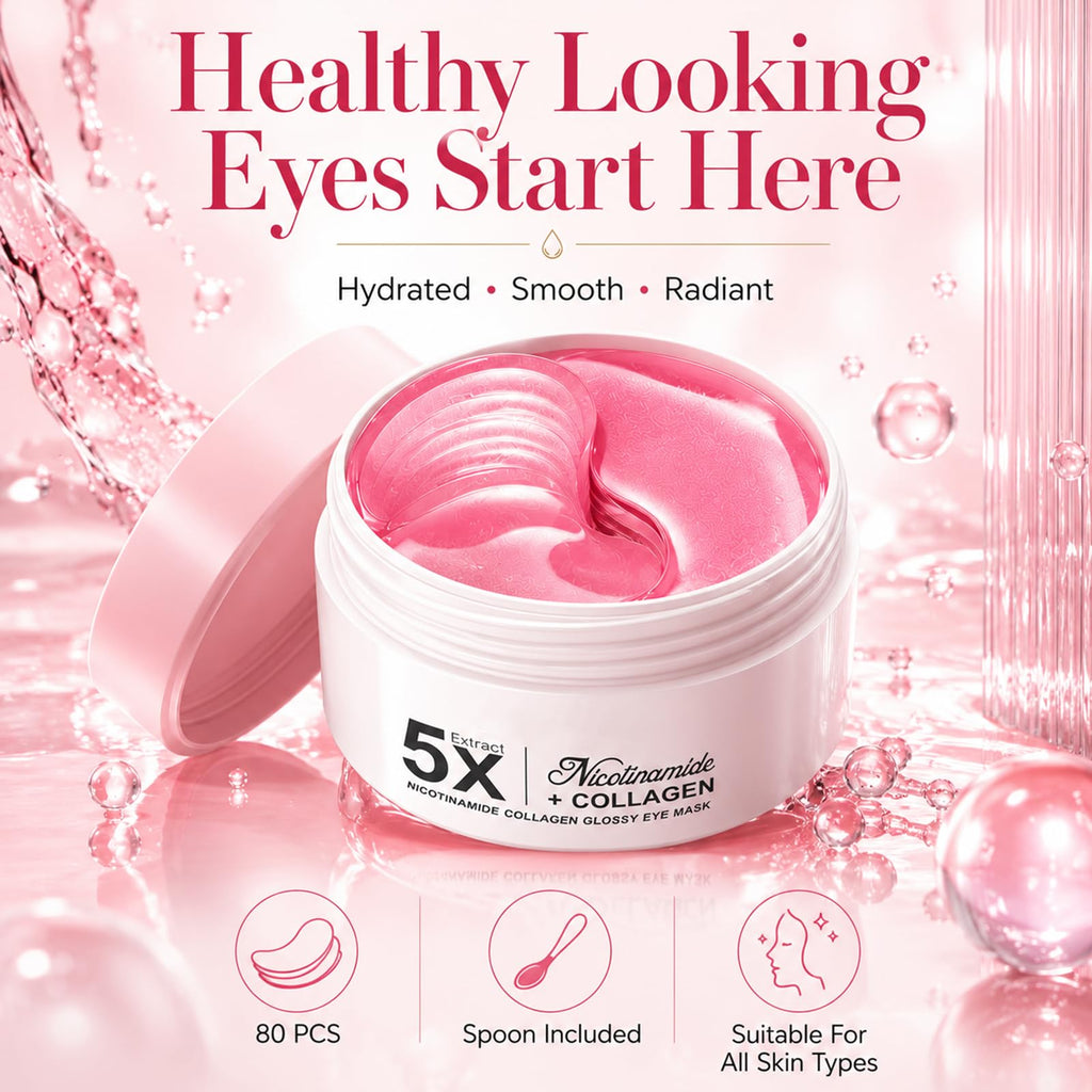 80 PCS Under Eye Patches,Collagen Eye Masks for Puffy Eyes and Dark Circles