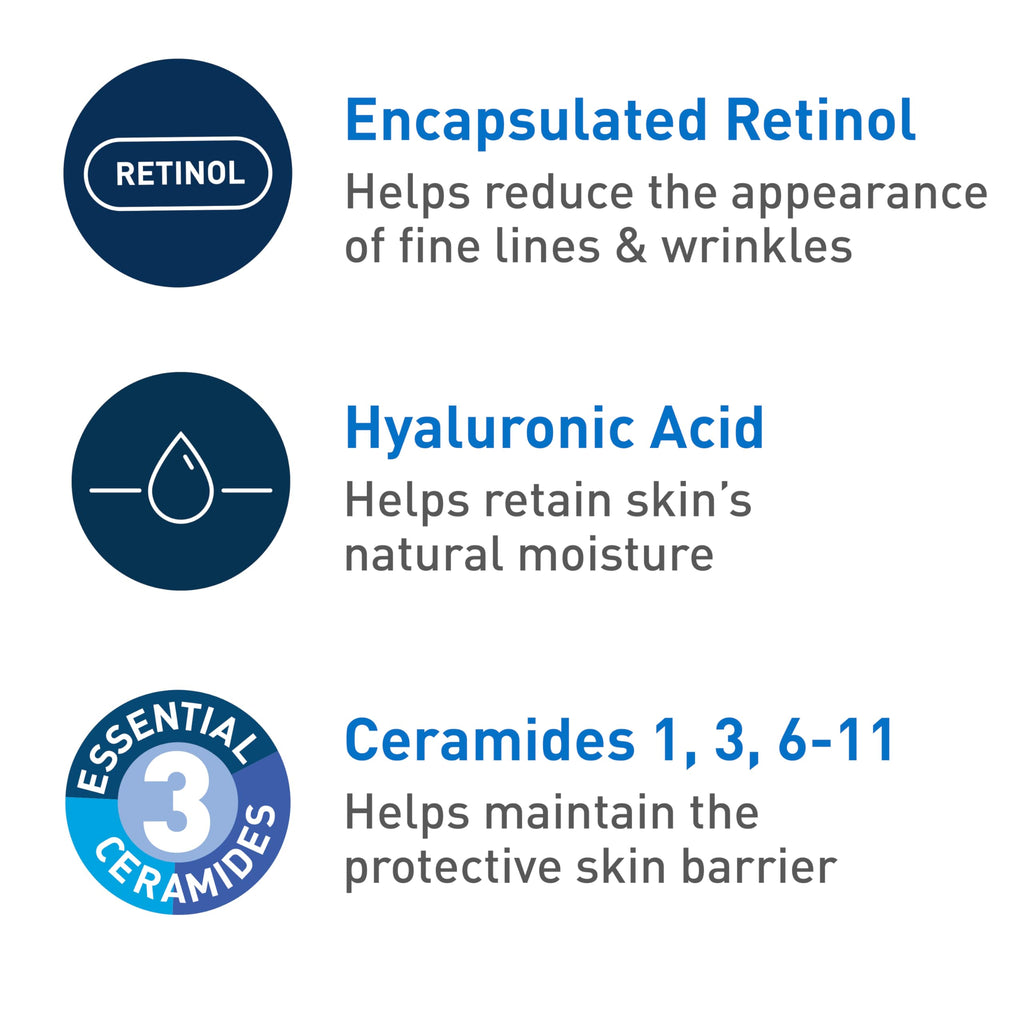 CeraVe Day Cream, Anti-Aging Retinol Face Moisturizer with SPF 30, 1.76oz | Skin Care, Anti Aging Face Cream with SPF 30 and Hyaluronic Acid Hydrates & Uses Encapsulated Retinol To Smooth Skin Texture
