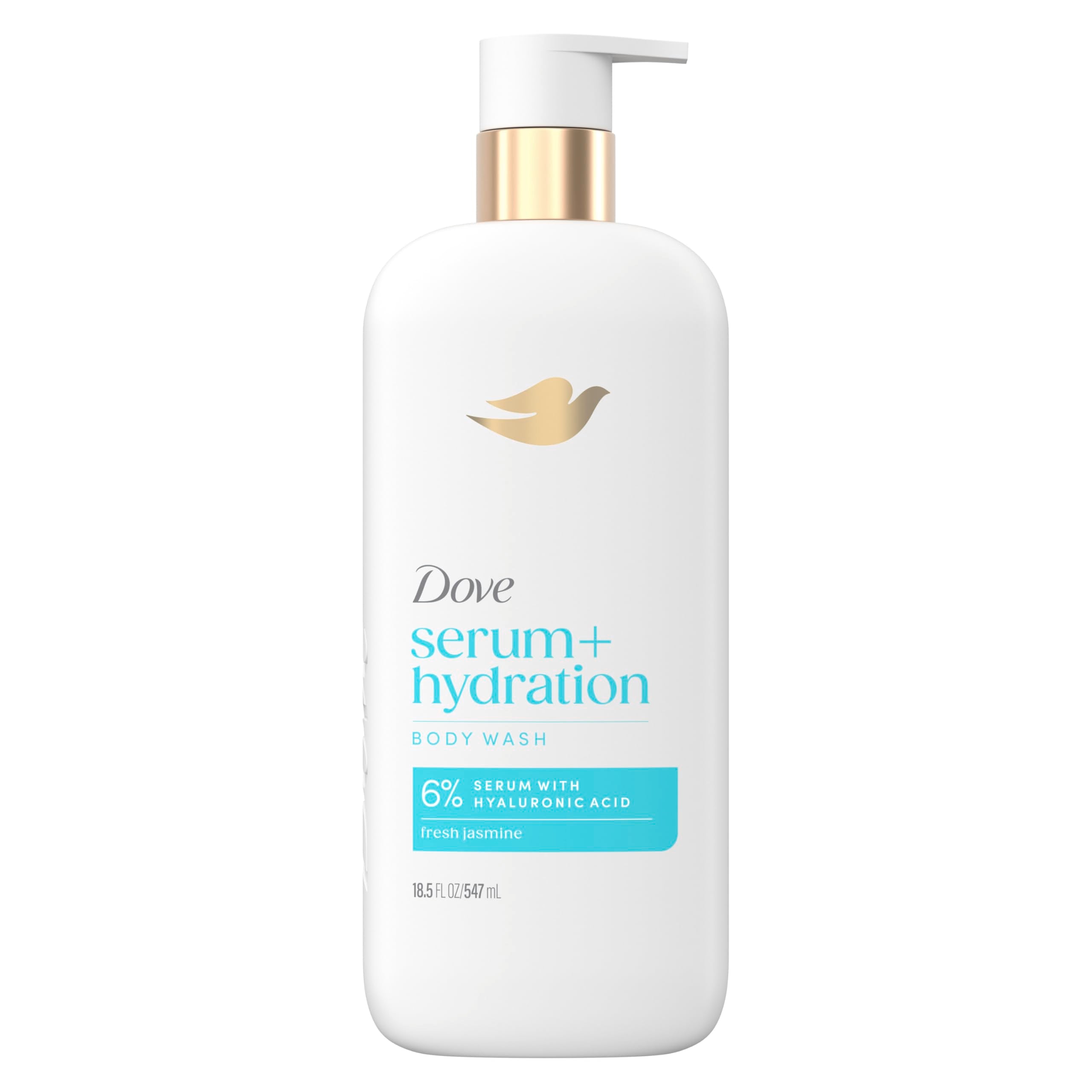 Dove Hydration Boost Serum Body Wash with Hyaluronic Acid, 18.5 oz | Serum-infused moisturizing body wash with 6% hydration serum and hyaluronic acid for dry, dehydrated skin