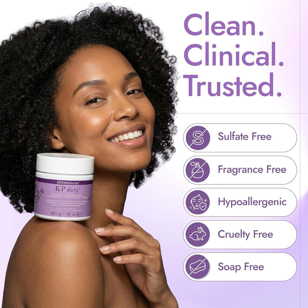 DERMAdoctor KP Bump Eraser Body Scrub, 10% AHAs + PHAs, Rough & Bumpy Skin