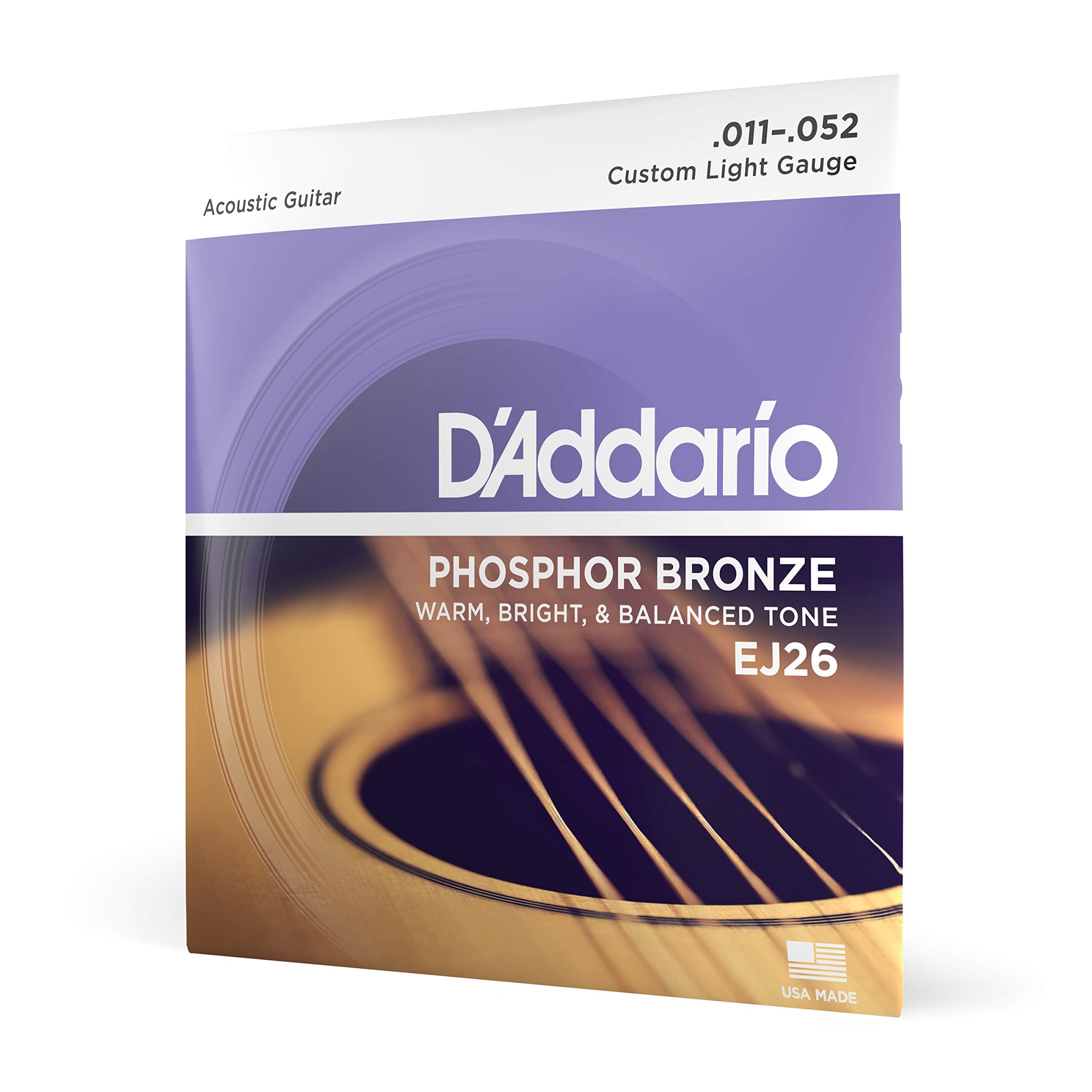 Buy now D'Addario Acoustic Guitar Strings, Phosphor Bronze, EJ42, Resophonic Medium Gauge 16-56, 6-String Set, Pack of 1 1-Pack Custom Light, 11-52 at indiglob india