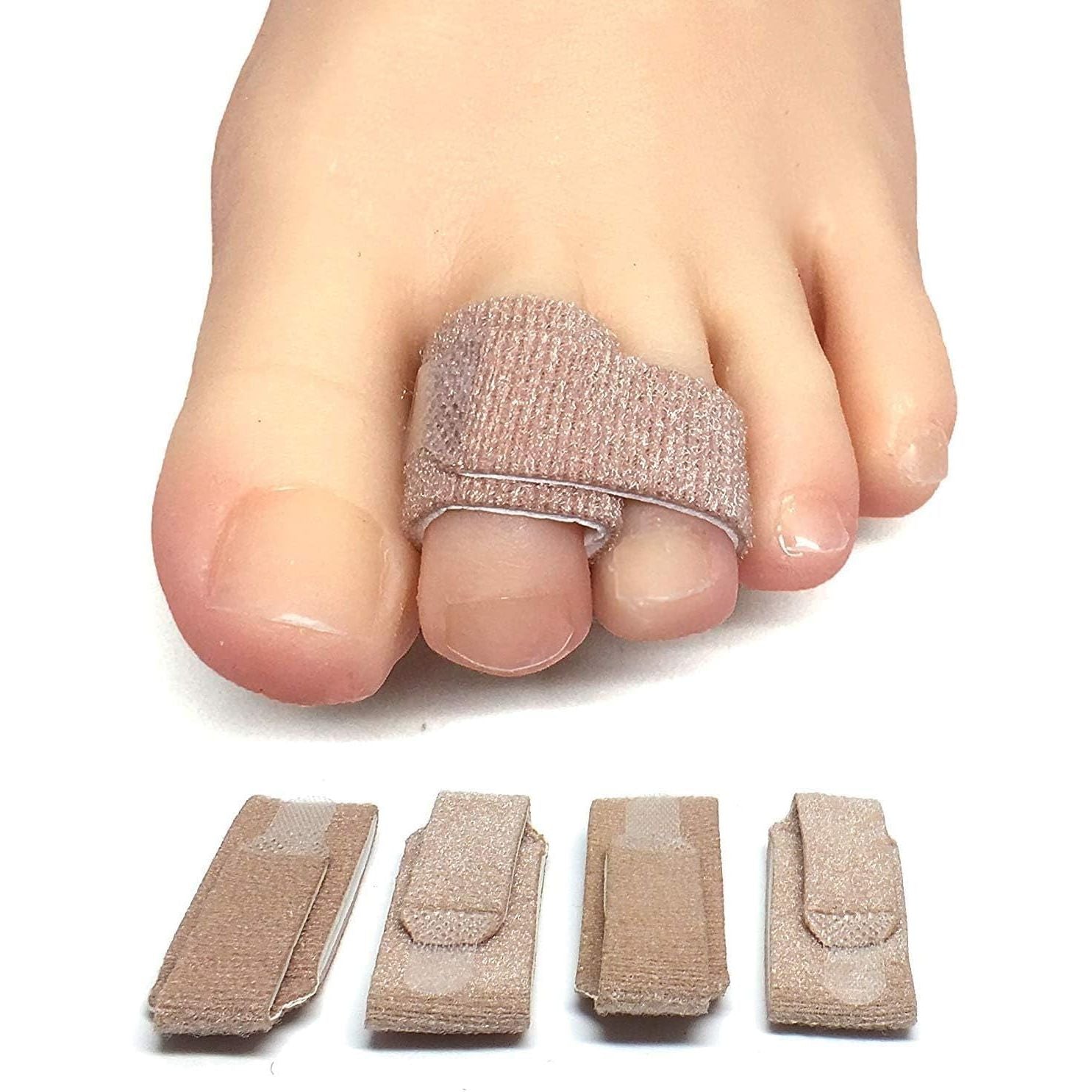 Buy now ZenToes Hammer Toe Corrector for Women & Men - Reusable Fabric Buddy Wraps for Broken Toes - Cushioned Toe Splint for Protection & Recovery & Hammertoe Straightener - 4 Count (OSFM, Beige) OSFM (4 Count) Original Support Beige at indiglob india