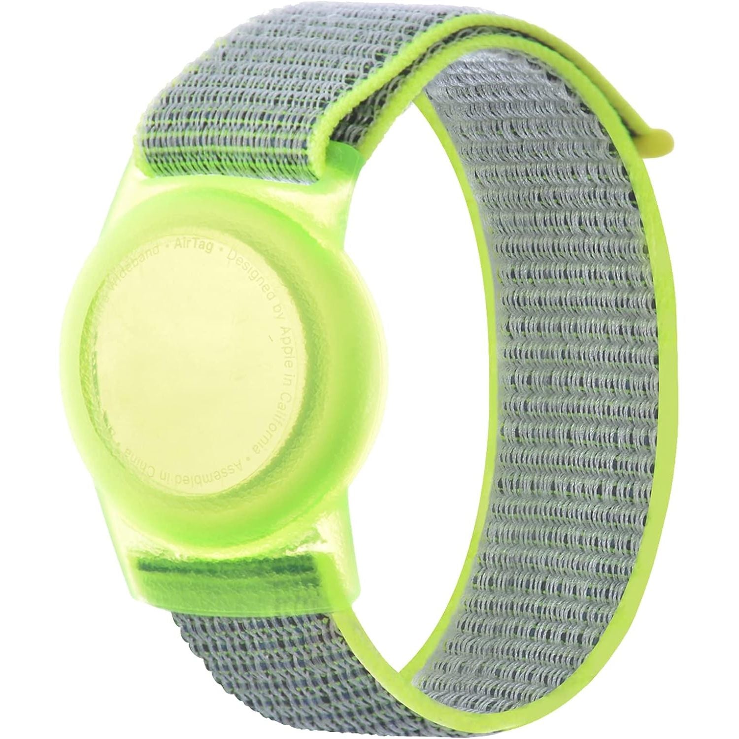 Buy now Kids Wristband Compatible with Apple AirTag, Protective Case for Air Tag GPS Tracker Holder with Nylon Bracelet, Adjustable Anti Lost Watch Band for Toddler Child Elder(Rainbow A) Yellow at indiglob india