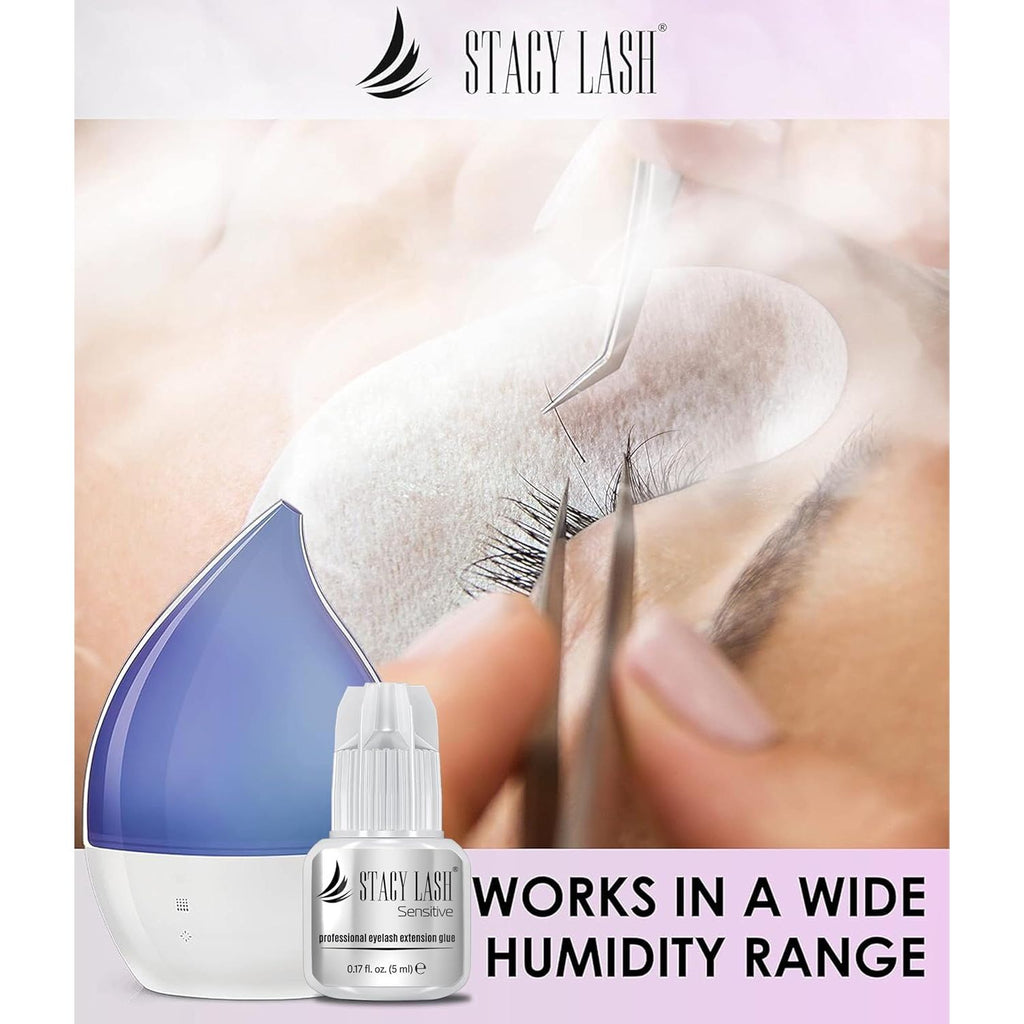 Buy now Sensitive Eyelash Extension Glue Stacy Lash 0.17fl.oz/5ml / 5-6 Sec Drying time/Retention â€“ 4-5 Weeks/Black Adhesive/Professional Supplies at indiglob india
