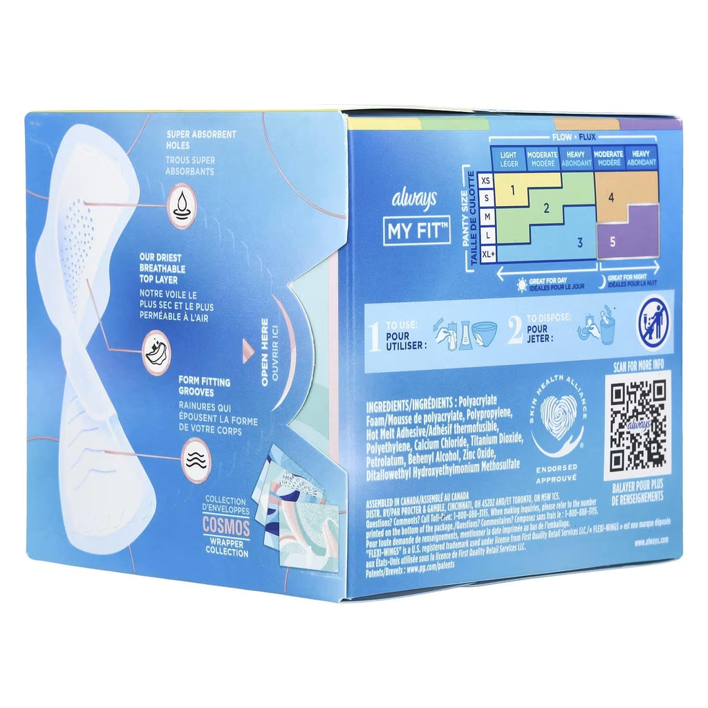 Buy now Always Pads Size 1 Infinity with Flex Foam 18 Count (Pack of 3) at indiglob india